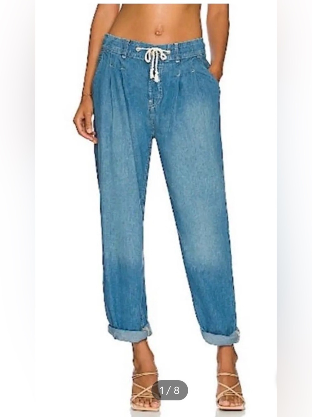 Free People Luna Denim Pullon Jean Sz Small BNWT